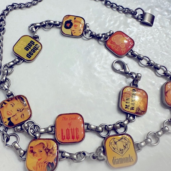 Enamel Charm Chain Belt - Picture 3 of 3